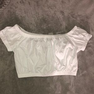 Forever 21 off the shoulder crop top.